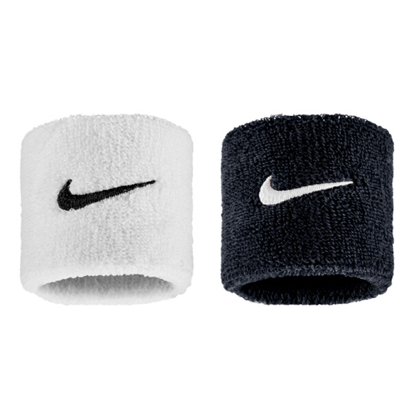 Nike Swoosh Classic Wristbands (2x) (Black/White)