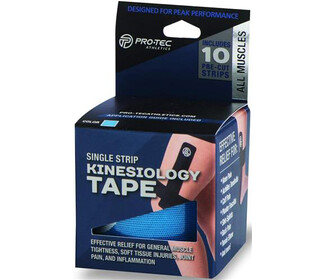 Pro-Tec Single Strip Kinesiology Tape (10x)(Blue)
