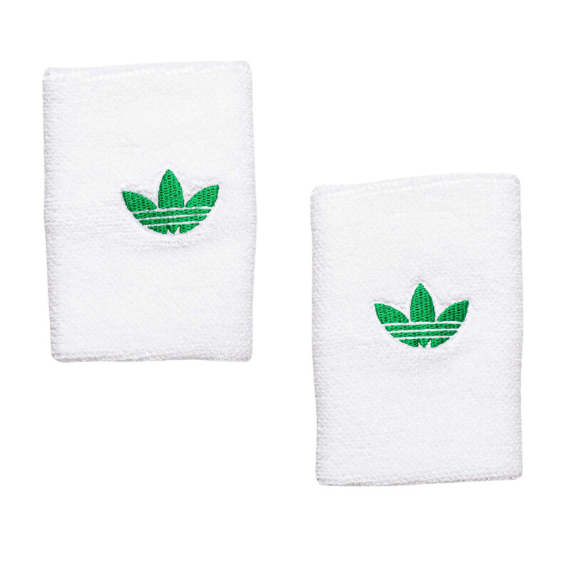 adidas Tennis Large Wristbands (2x) (White/Green)