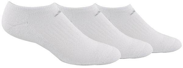 adidas Women's Cushioned II No Show (3x) (White)