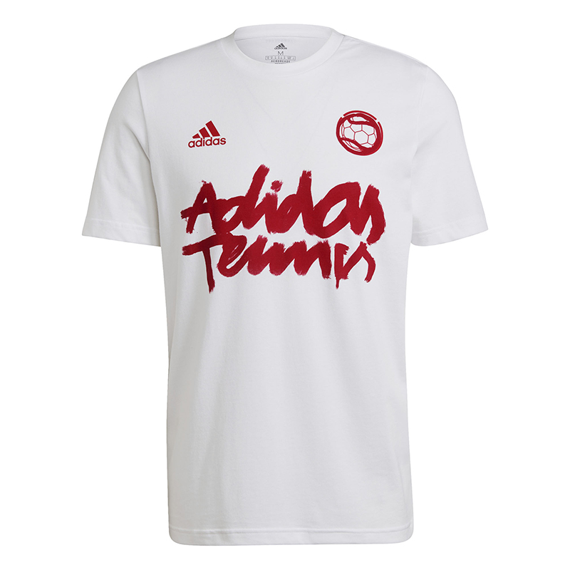 adidas Tennis Logo Wimbledon Tee (M) (White)