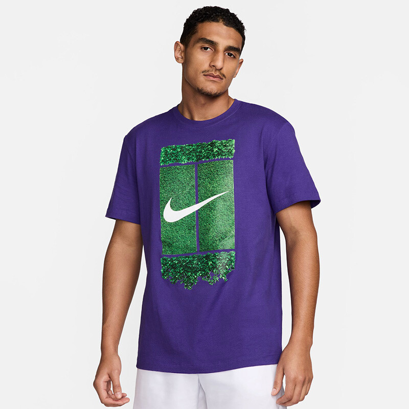 Nike Court Graphic Tee (M) (Purple)