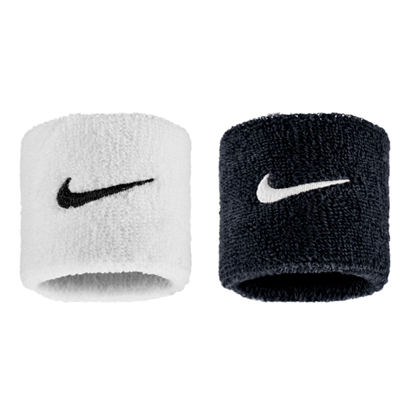 Nike Swoosh Classic Wristbands (2x) (Black/White)