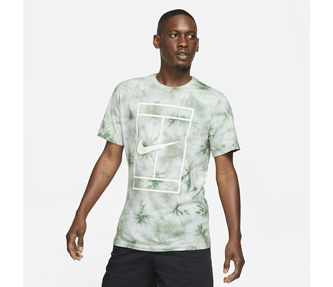 Nike Court Tie-Dye Tennis Tee (M) (White/Grey)