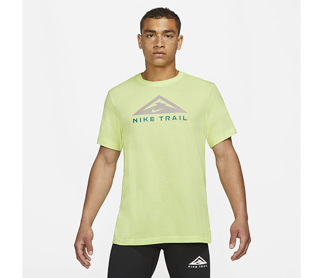 Nike Short Sleeve Trail Running Tee (M) (Yellow)
